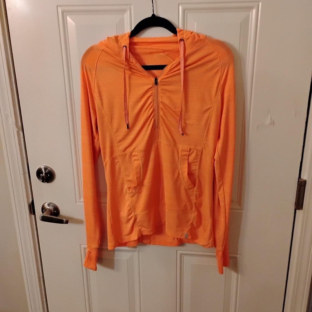 Tangerine Zippered Orange Top
